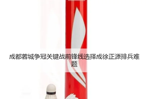 成都蓉城争冠关键战前锋线选择成徐正源排兵难题 - myballsports